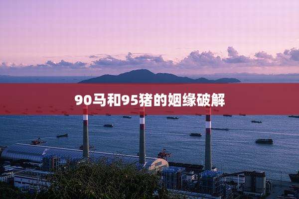 90马和95猪的姻缘破解