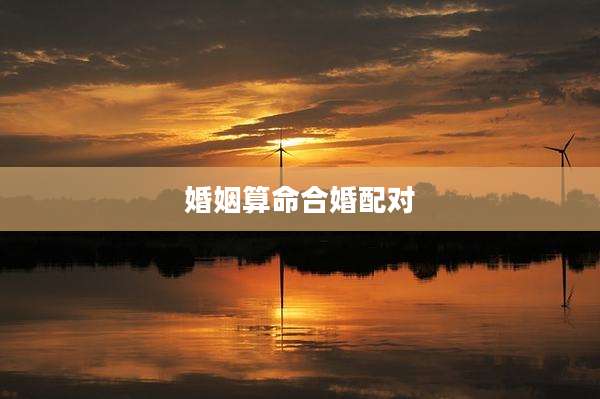 婚姻算命合婚配对