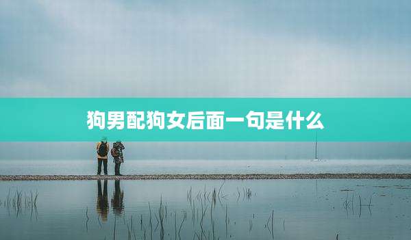 狗男配狗女后面一句是什么