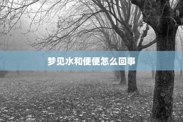 梦见水和便便怎么回事