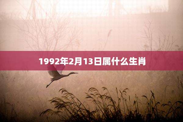 1992年2月13日属什么生肖