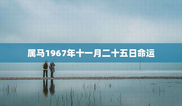 属马1967年十一月二十五日命运