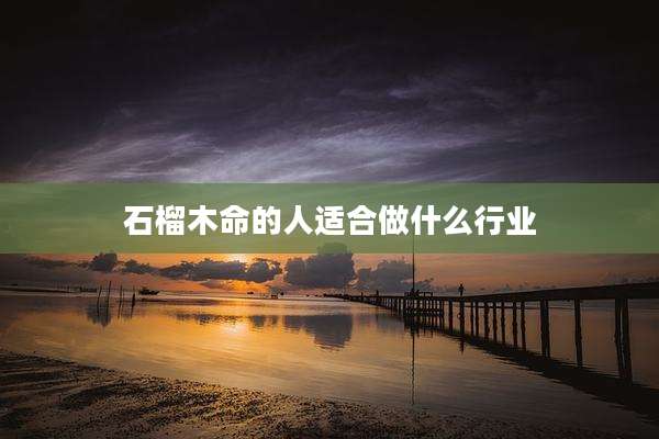 石榴木命的人适合做什么行业