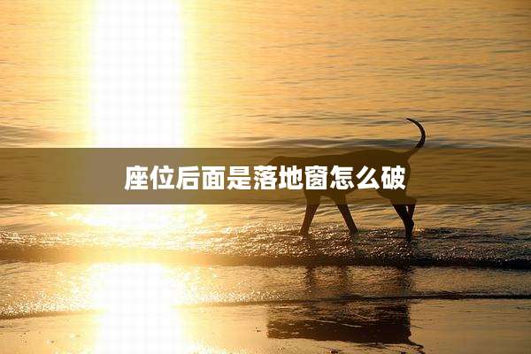 座位后面是落地窗怎么破