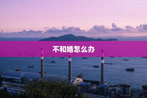 不和婚怎么办