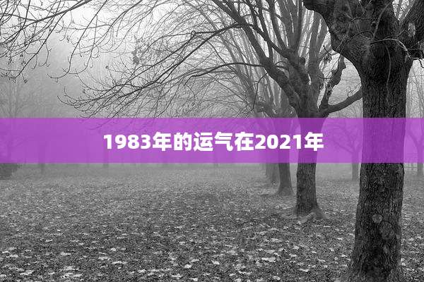 1983年的运气在2021年