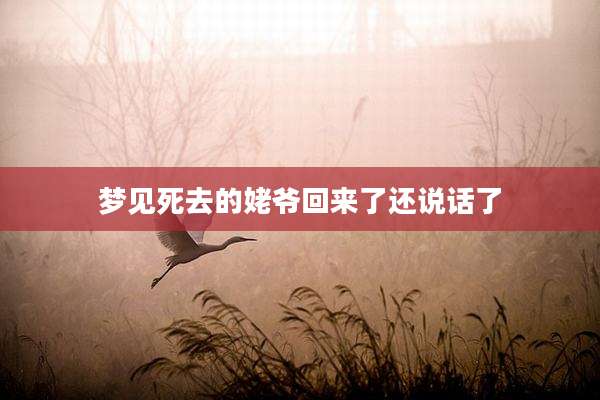 梦见死去的姥爷回来了还说话了