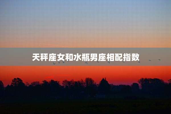 天秤座女和水瓶男座相配指数
