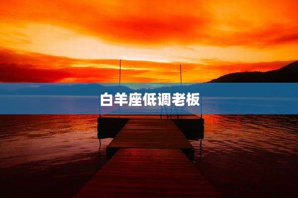 白羊座低调老板