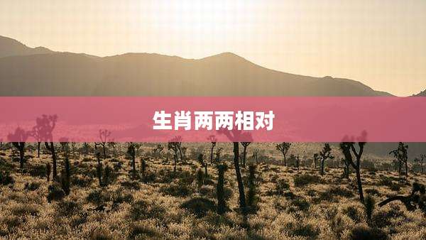 生肖两两相对