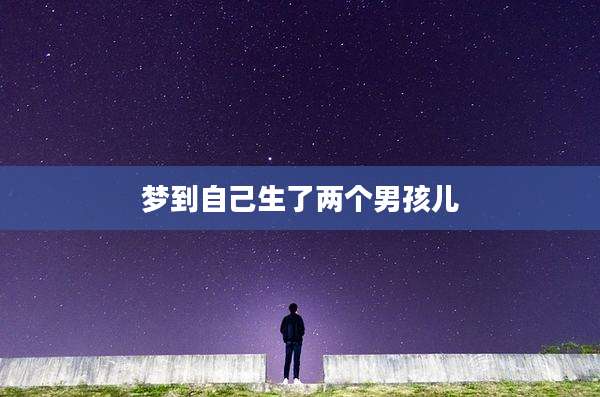 梦到自己生了两个男孩儿