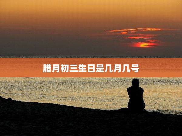 腊月初三生日是几月几号
