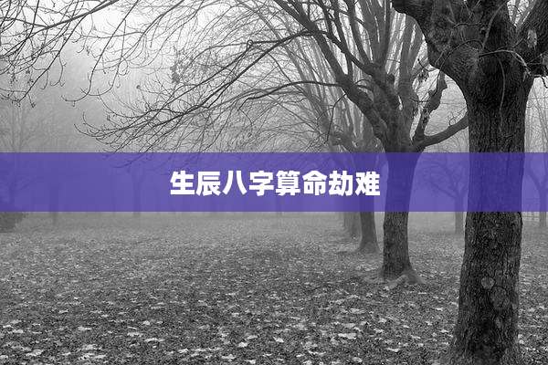 生辰八字算命劫难