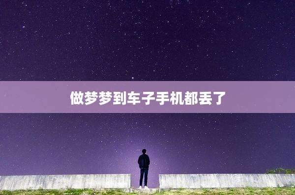 做梦梦到车子手机都丢了