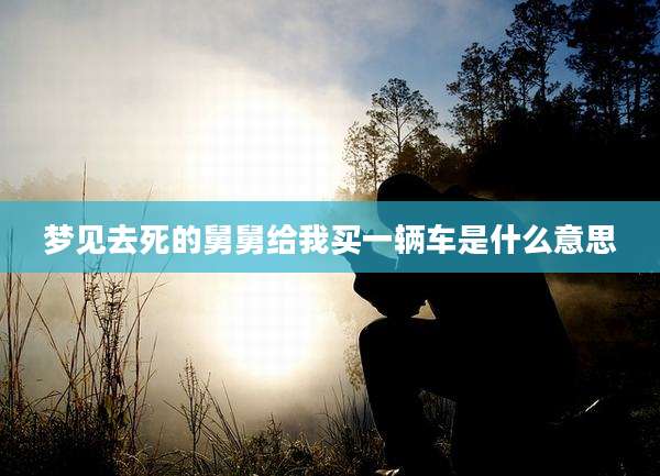 梦见去死的舅舅给我买一辆车是什么意思