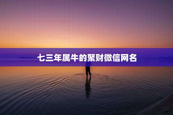 七三年属牛的聚财微信网名
