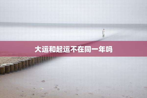 大运和起运不在同一年吗