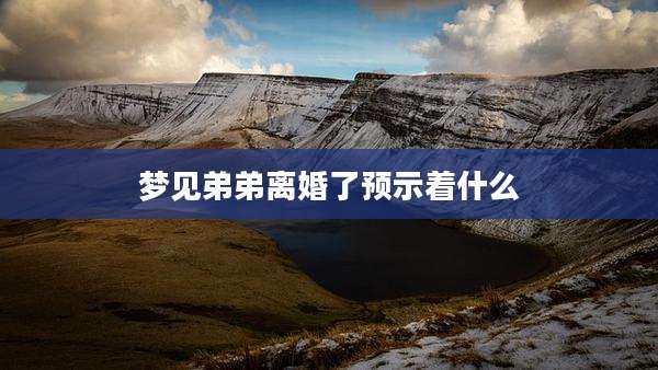 梦见弟弟离婚了预示着什么