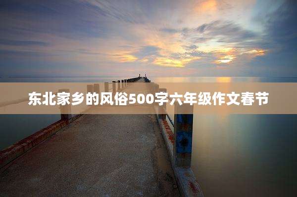 东北家乡的风俗500字六年级作文春节