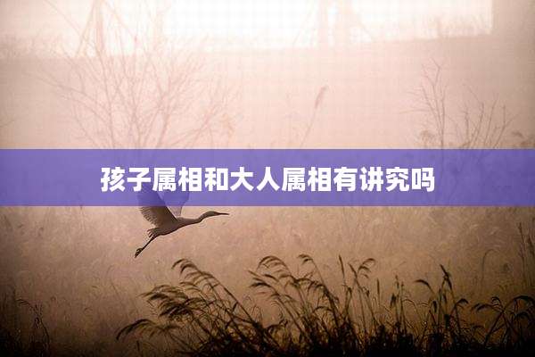 孩子属相和大人属相有讲究吗