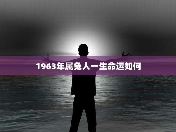 1963年属兔人一生命运如何