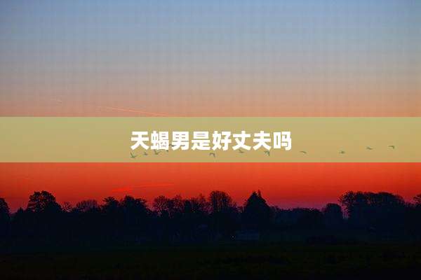 天蝎男是好丈夫吗