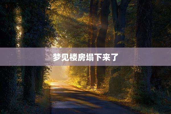 梦见楼房塌下来了