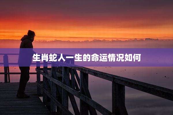 生肖蛇人一生的命运情况如何