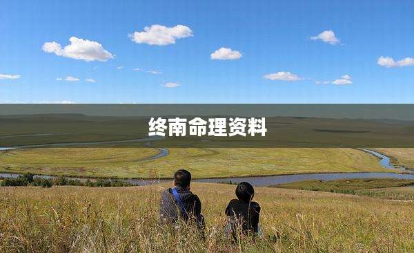 终南命理资料