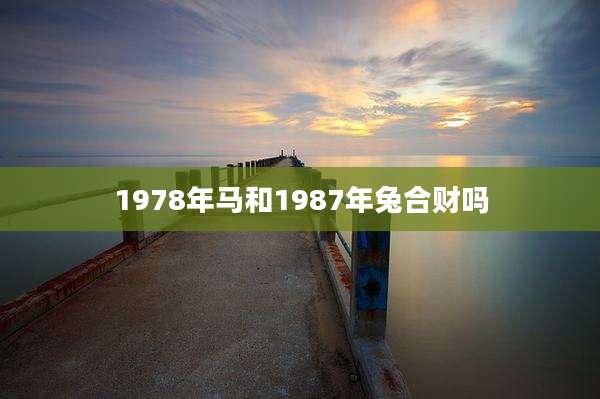 1978年马和1987年兔合财吗