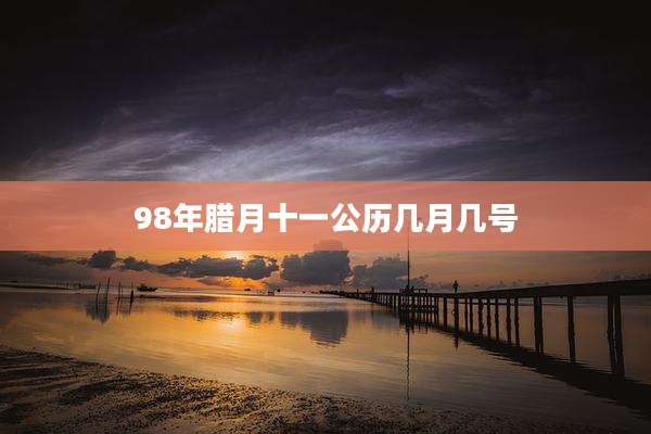 98年腊月十一公历几月几号