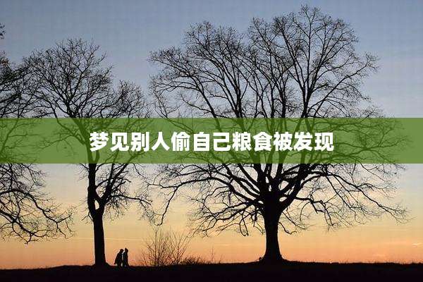 梦见别人偷自己粮食被发现