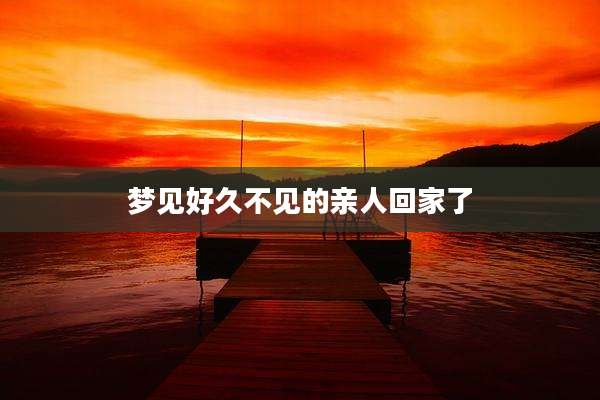 梦见好久不见的亲人回家了