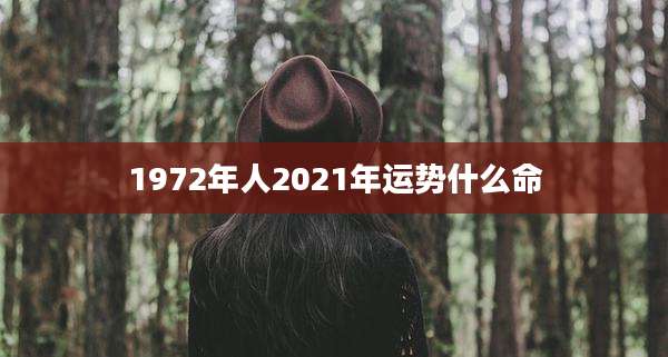 1972年人2021年运势什么命