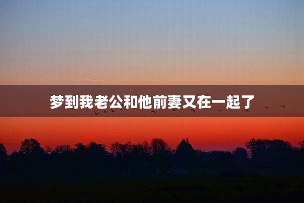 梦到我老公和他前妻又在一起了