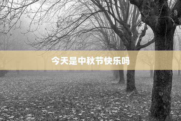 今天是中秋节快乐吗