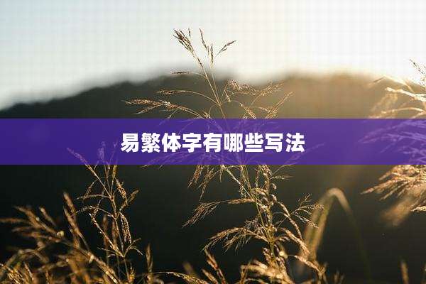 易繁体字有哪些写法