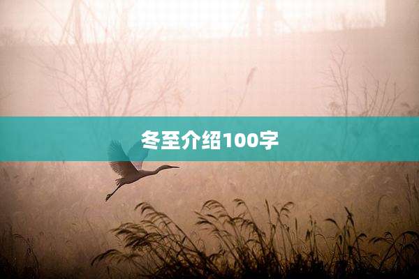 冬至介绍100字