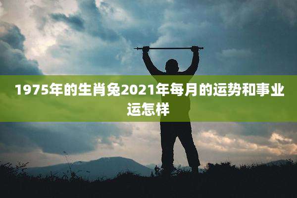 1975年的生肖兔2021年每月的运势和事业运怎样