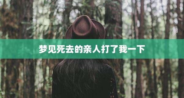 梦见死去的亲人打了我一下