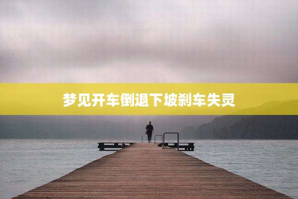 梦见开车倒退下坡刹车失灵