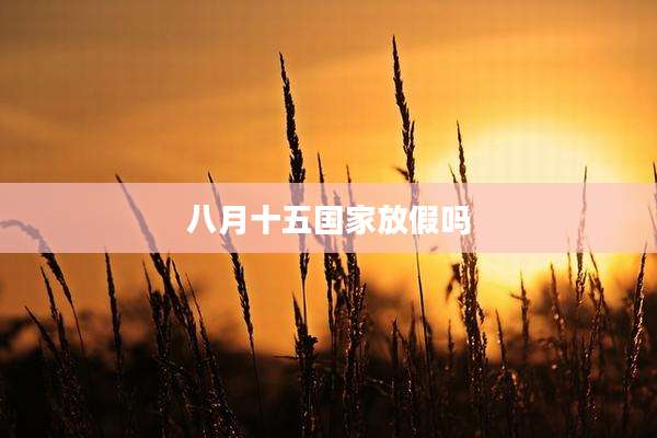 八月十五国家放假吗