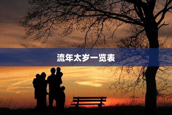 流年太岁一览表