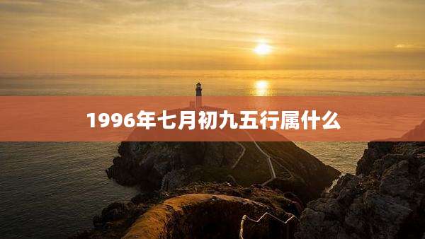 1996年七月初九五行属什么