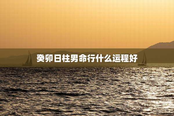 癸卯日柱男命行什么运程好