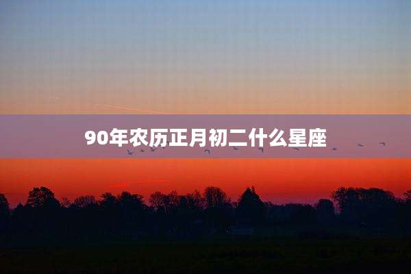 90年农历正月初二什么星座
