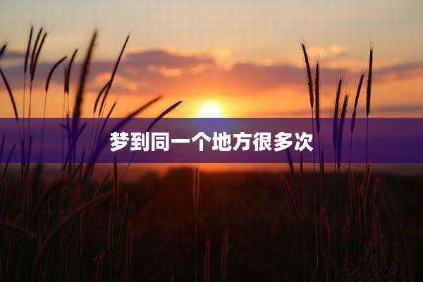 梦到同一个地方很多次