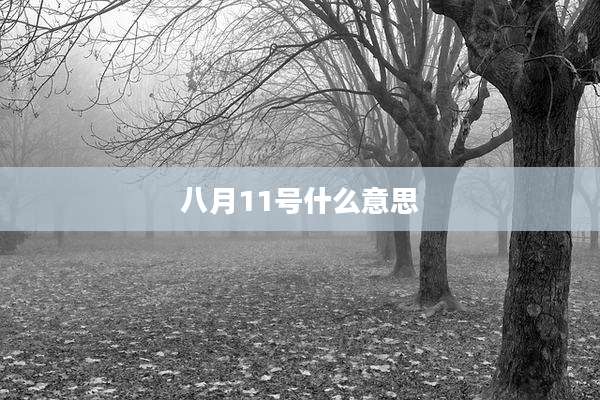八月11号什么意思
