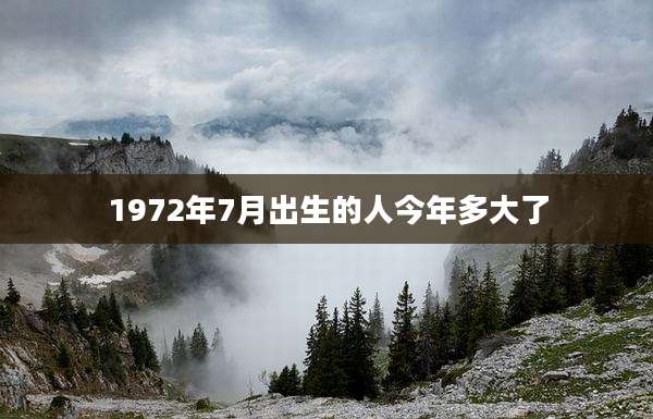 1972年7月出生的人今年多大了