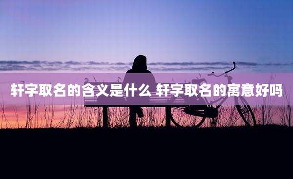 轩字取名的含义是什么 轩字取名的寓意好吗